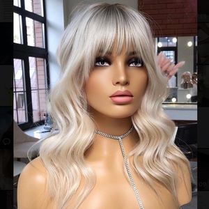 Stunning 100% human hair, hand knotted blonde wig